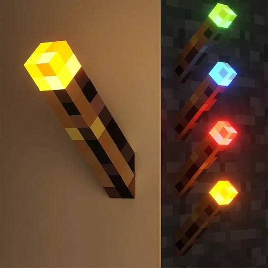 Antorcha decorativa luz LED Minecraft